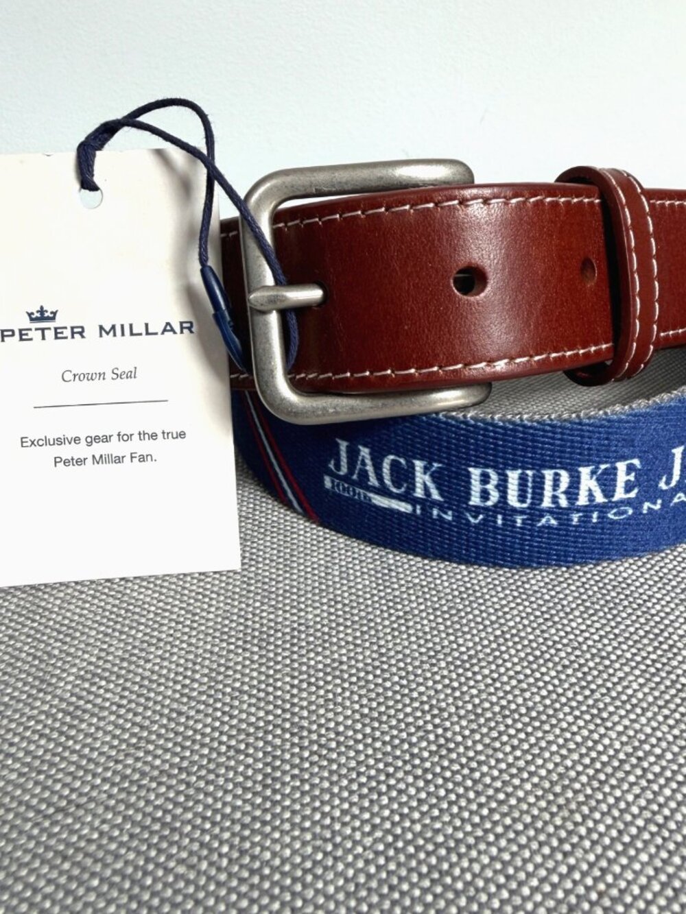 PETER MILLAR Jack Burke Jr 100th Invitational Belt 32 NWT 2023 Golf Club Belt